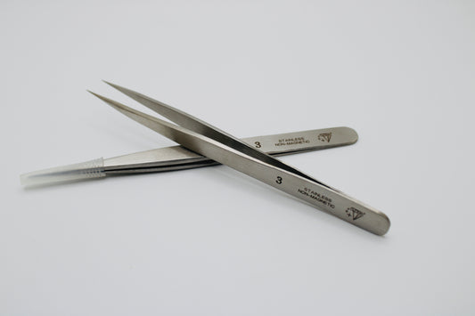 Diamond star Tweezers #3 Stainless Steel Non Magnetic. Hi Tech Tweezers. Hand Made