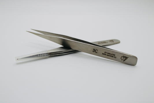 Diamond star Tweezers #3C Stainless Steel Non Magnetic. Hand made