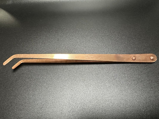 Copper Tong Curved. 9 inches Hand Made.