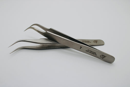 Diamond star Tweezers #7 High-precision. Non Magnetic Stainless Steel. Hand Made