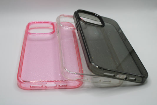 iPhone 14 pro and pro max case. Clear with sparkles.