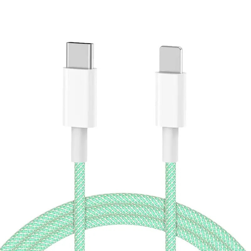 20W Fast Charging Wire Nylon Braided Type-C to Lightning Cable